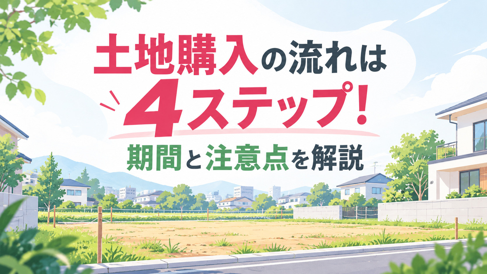 土地購入の流れは4ステップ！手続きと注意点を解説の画像