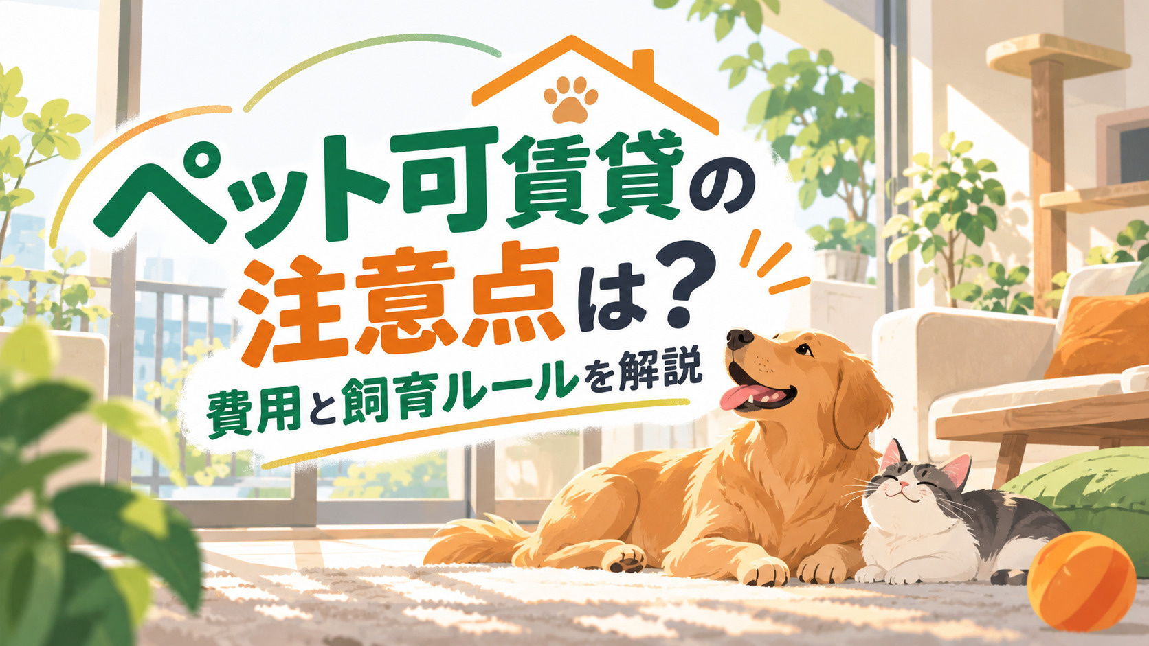 ペット可賃貸の注意点は？費用と飼育ルールを解説 アイキャッチ画像