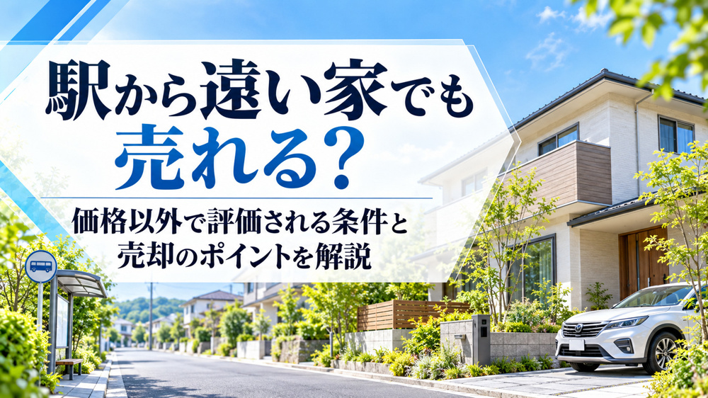 駅から遠い家でも売れる？価格以外で評価される条件と売却のポイントを解説の画像