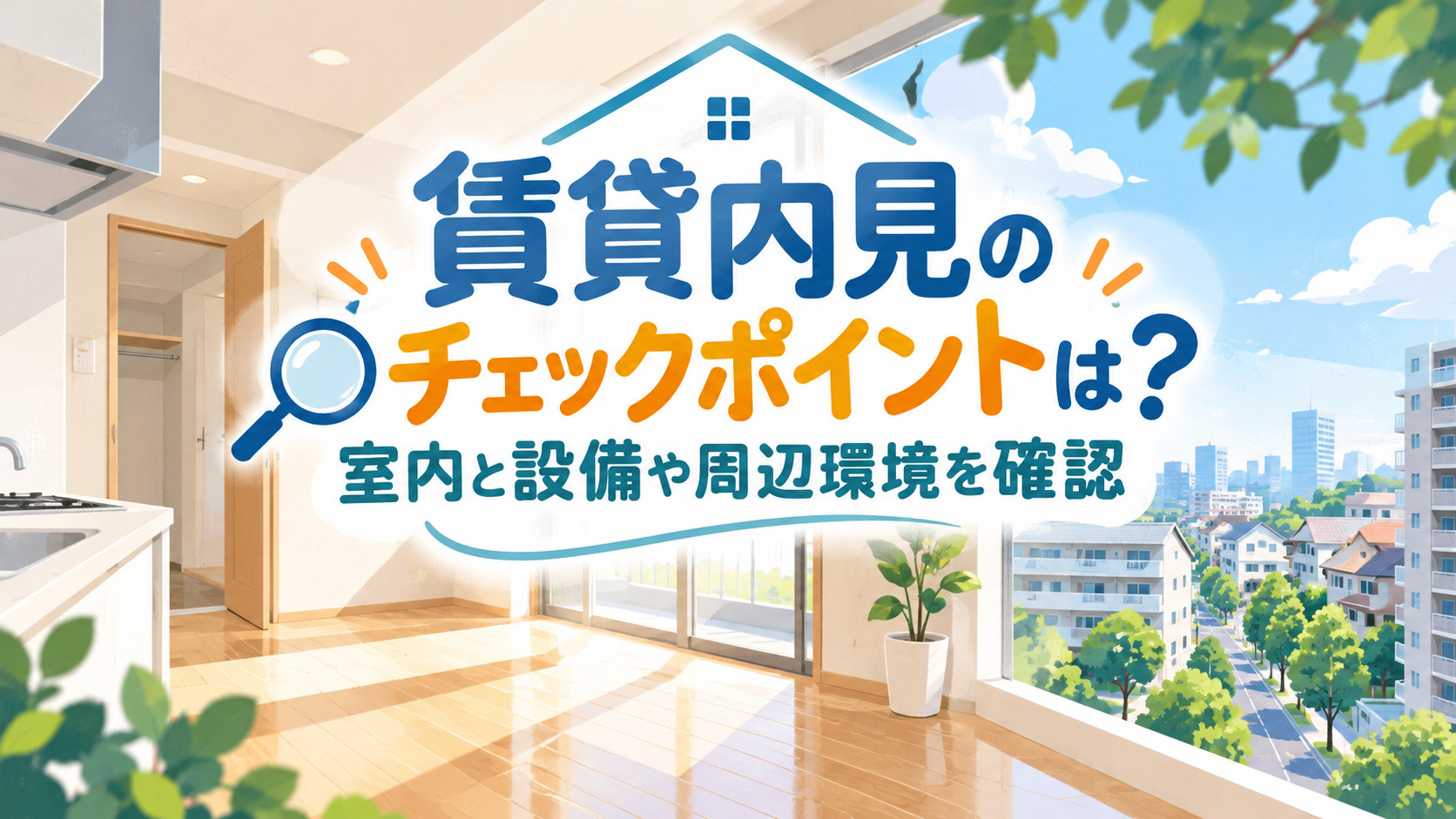 賃貸内見のチェックポイントは？室内と設備や周辺環境を確認 アイキャッチ画像