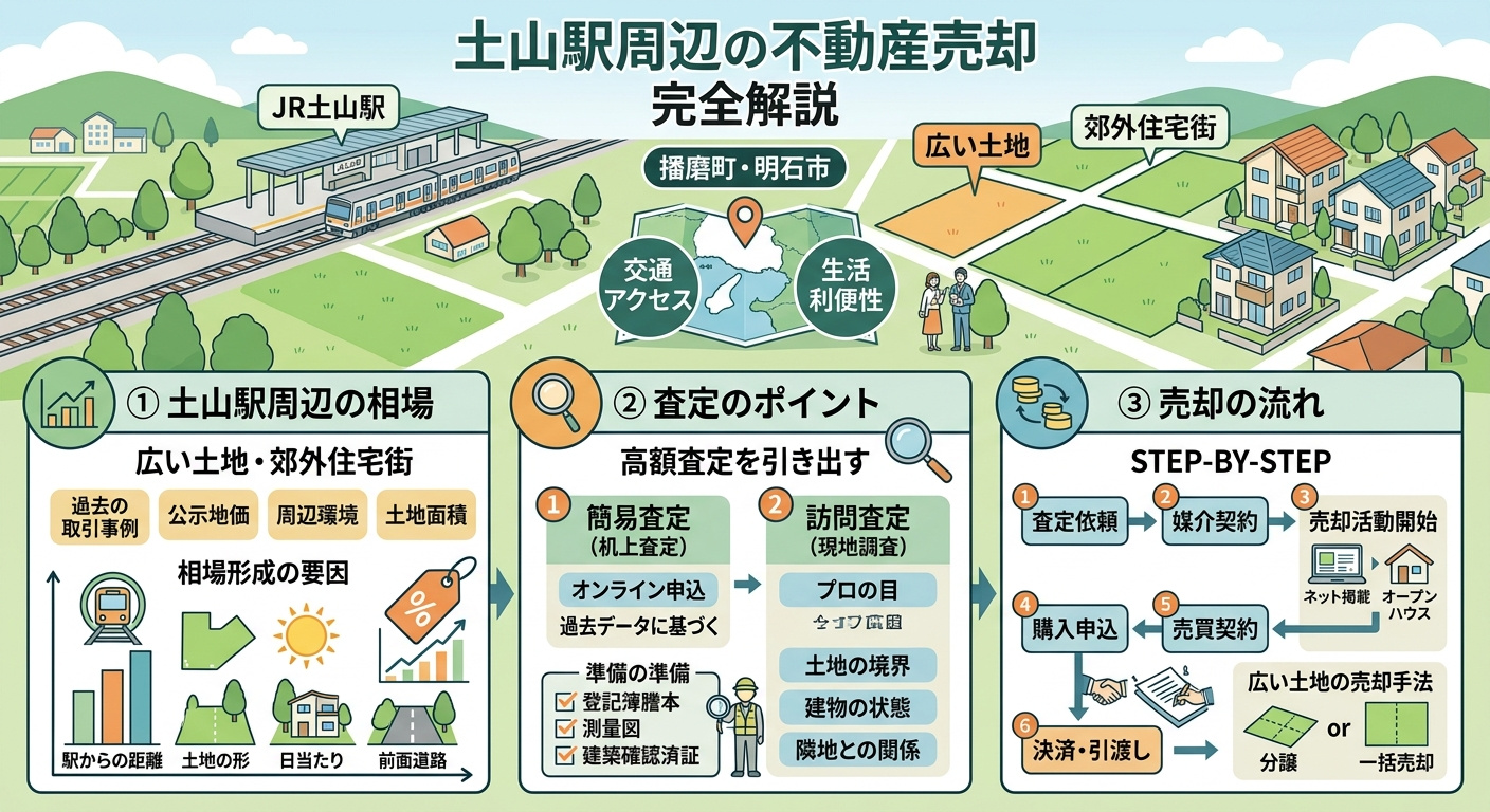 土山駅周辺の不動産を高く売るには?郊外エリアの売却戦略と相場を徹底解説の画像