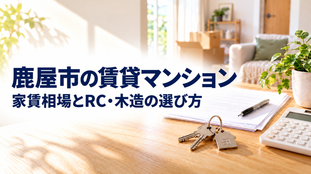 鹿屋市の賃貸マンション家賃相場は？RCと木造の違いと選び方を解説の画像
