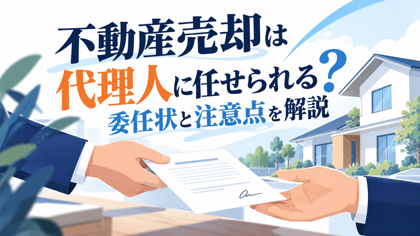 不動産売却は代理人に任せられる？委任状と注意点を解説 アイキャッチ画像