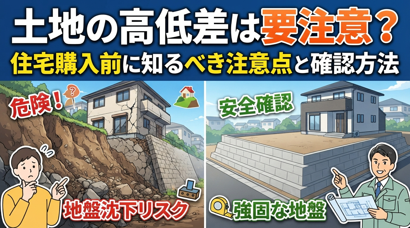 土地の高低差は要注意？住宅購入前に知るべき注意点と確認方法の画像