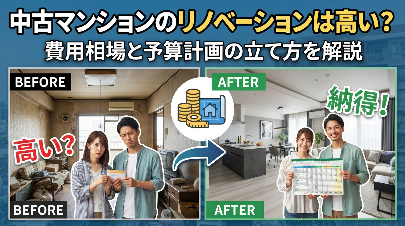 中古マンションのリノベーションは高い？費用相場と予算計画の立て方を解説の画像