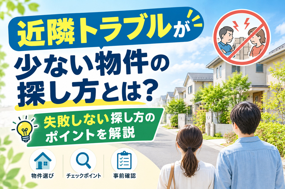 近隣トラブルが少ない物件の探し方とは？失敗しない探し方のポイントを解説の画像