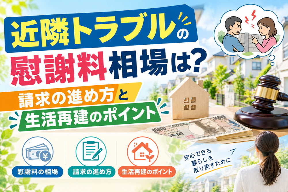 近隣トラブルの慰謝料相場は？請求の進め方と生活再建のポイントの画像
