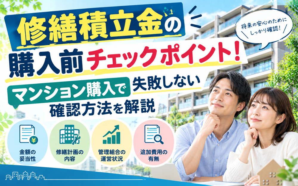 修繕積立金の購入前チェックポイント！マンション購入で失敗しない確認方法を解説の画像