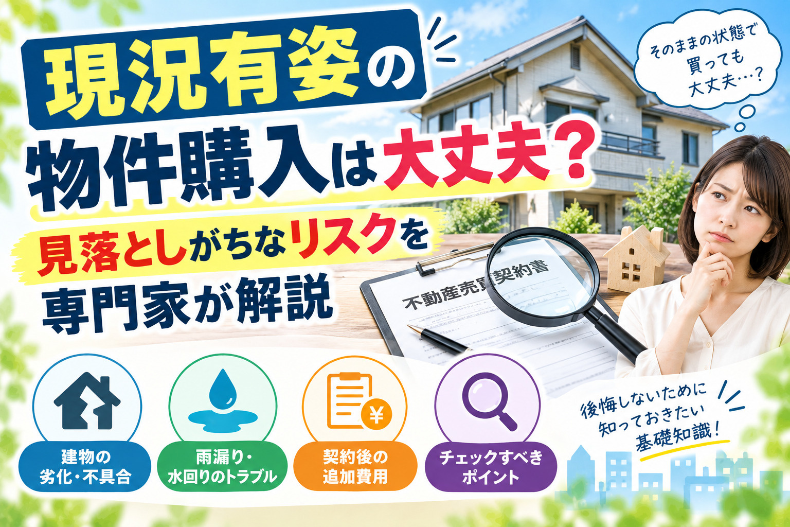 現況有姿の物件購入は大丈夫？見落としがちなリスクを専門家が解説の画像