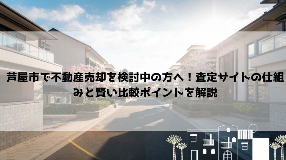 【2026年最新】芦屋市で不動産売却を検討中の方へ！査定サイトの仕組みと賢い比較ポイントを解説の画像