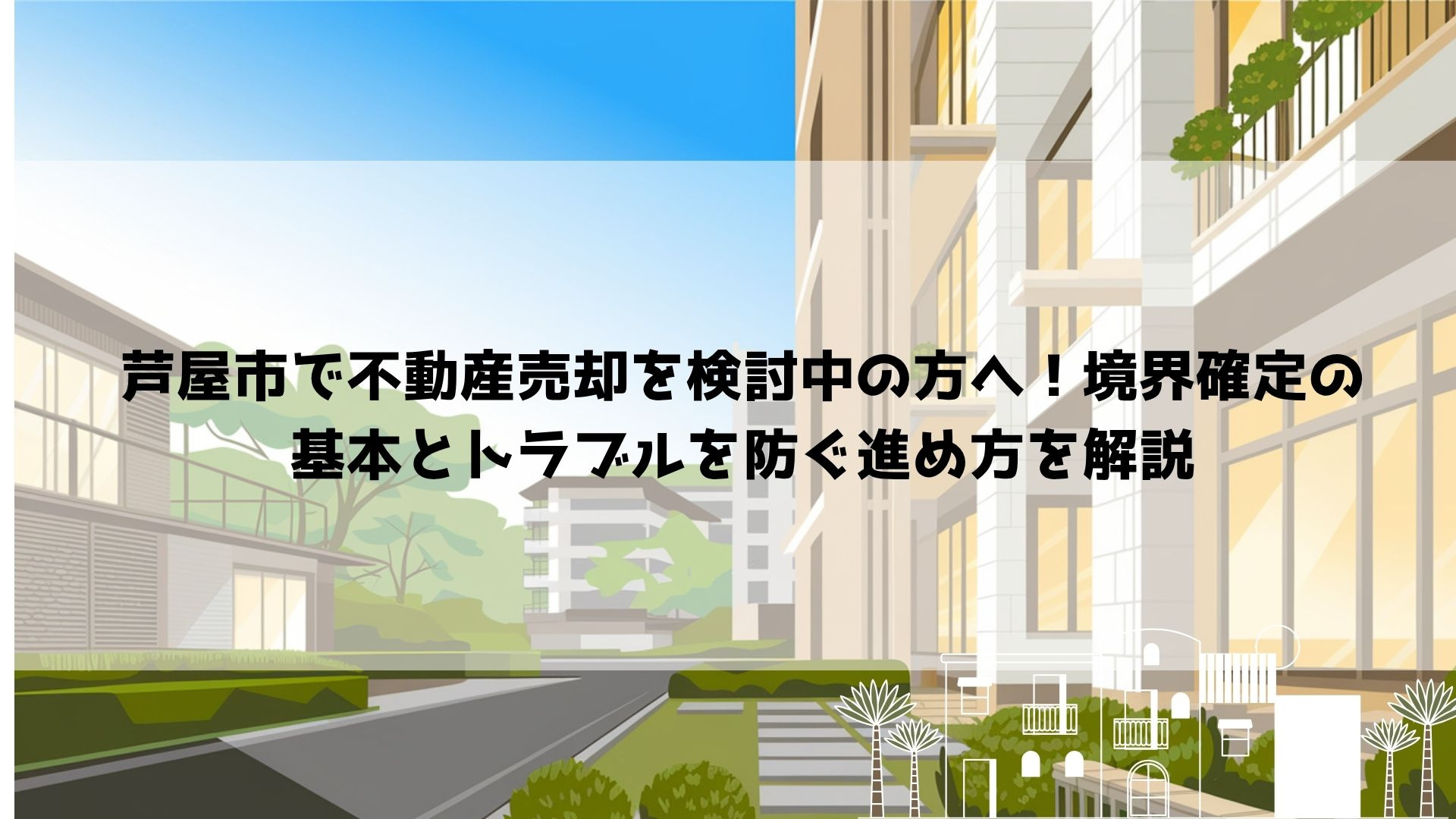 【2026年最新】芦屋市で不動産売却を検討中の方へ!境界確定の基本とトラブルを防ぐ進め方を解説の画像