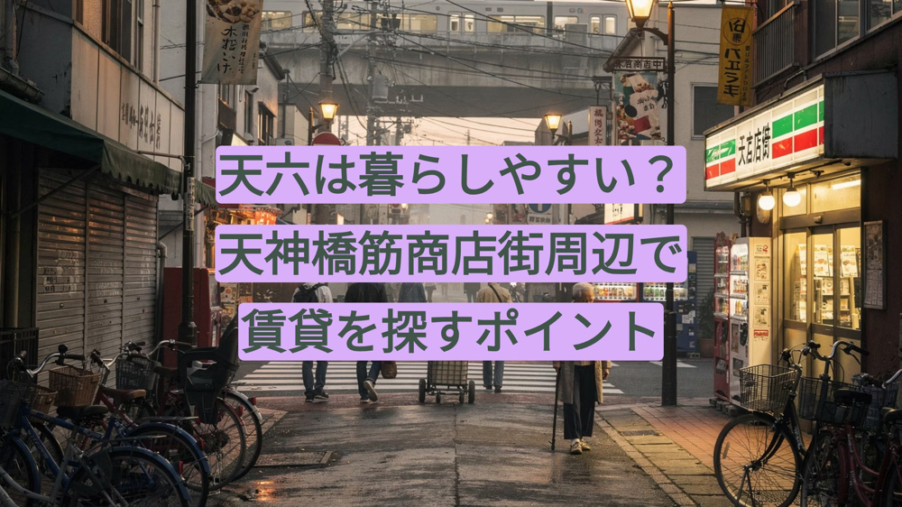 天六は暮らしやすい？天神橋筋商店街周辺で賃貸を探すポイントの画像