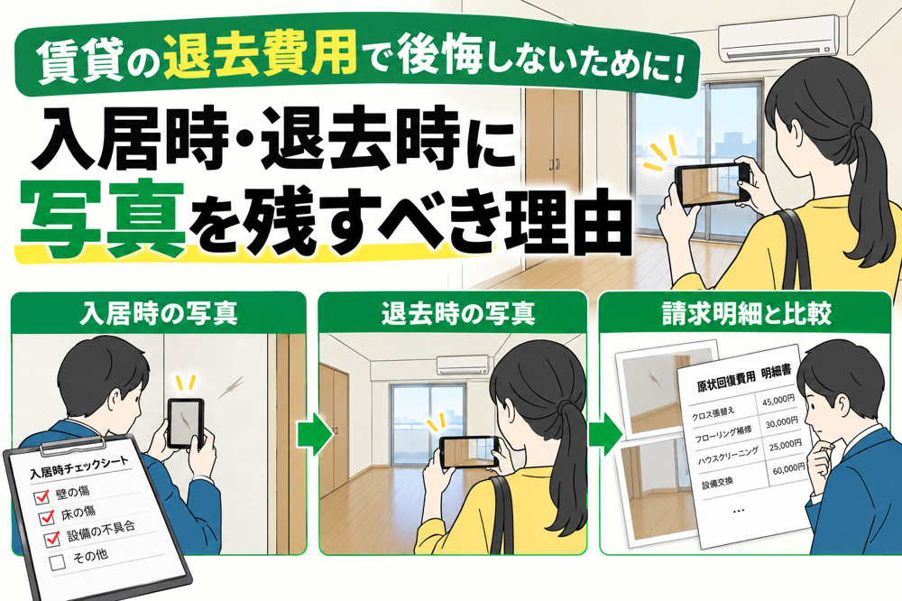 賃貸の退去費用で後悔しないために！入居時・退去時に写真を残すべき理由の画像