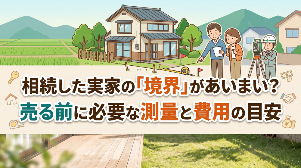 相続した実家の「境界」が不明？測量費用と進め方の画像