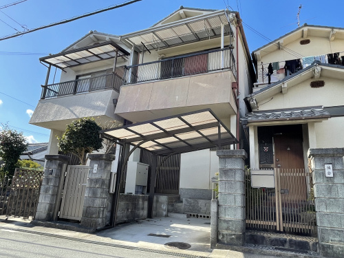 奈良市南永井町で市街化調整区域の連棟住宅を買取　隣地と排水を共有する物件の画像