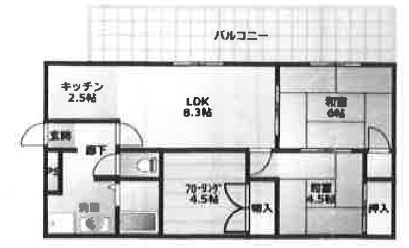 コーポイソダ 102号室・302号室 間取り図