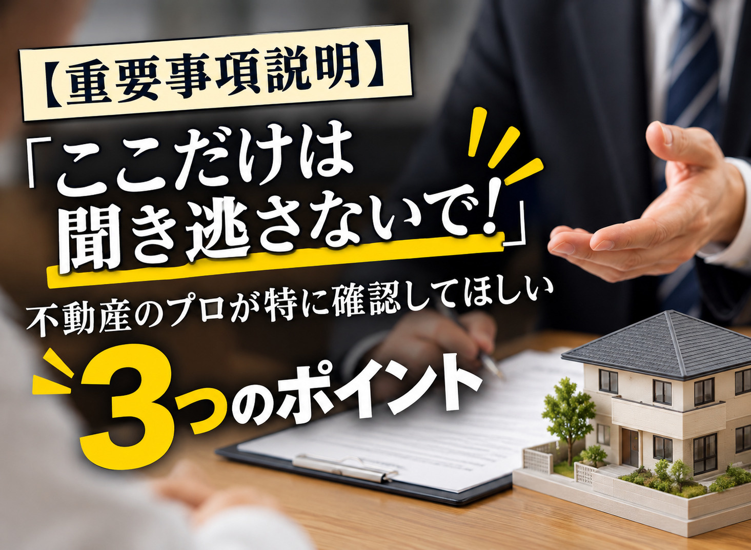 【重要事項説明】「ここだけは聞き逃さないで!」 不動産のプロが特に確認してほしい4つのポイントの画像