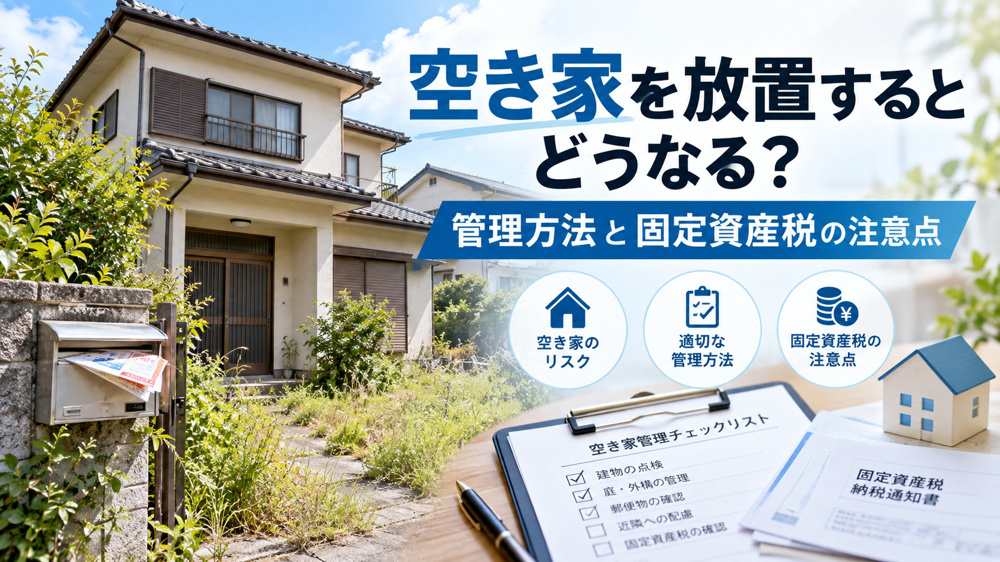 空き家を放置するとどうなる？管理方法と固定資産税の注意点の画像