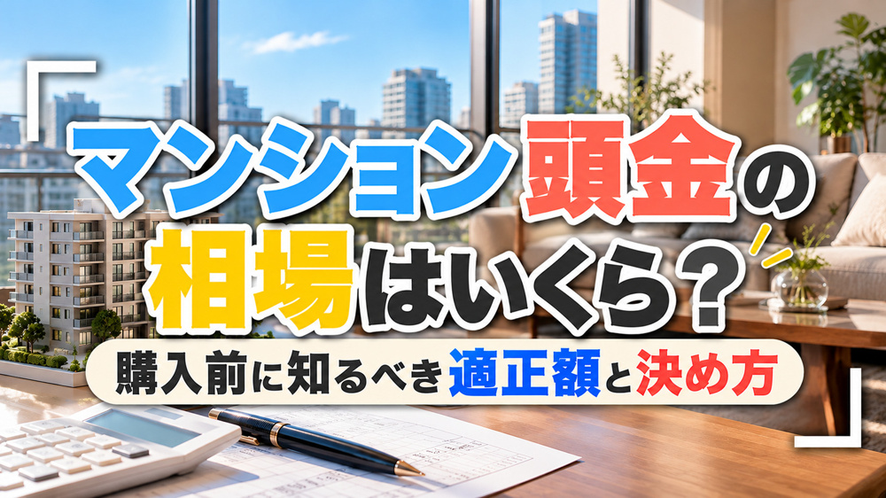 マンション頭金の相場はいくら？購入前に知るべき適正額と決め方の画像