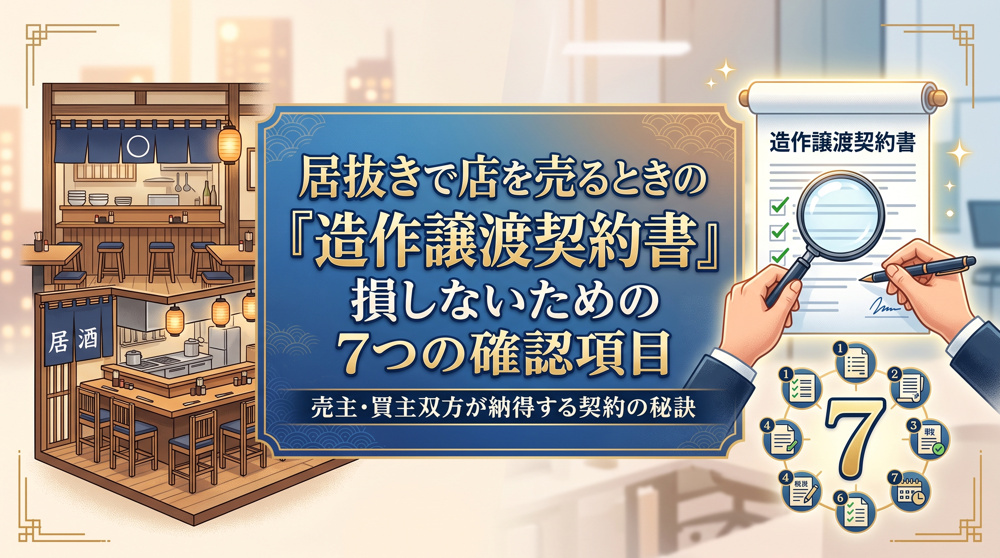 居抜き「造作譲渡契約書」で損しない7つの確認項目の画像