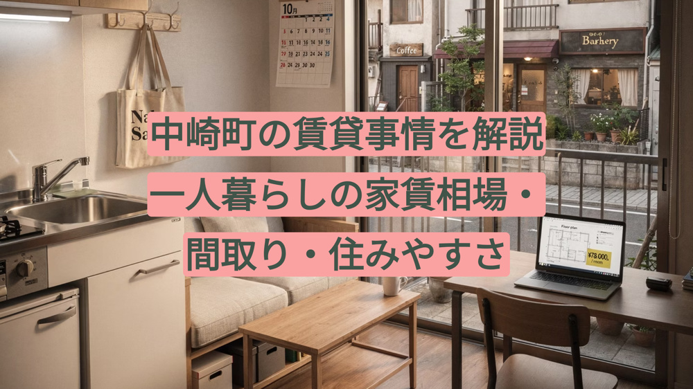 中崎町の賃貸事情を解説｜一人暮らしの家賃相場・間取り・住みやすさの画像