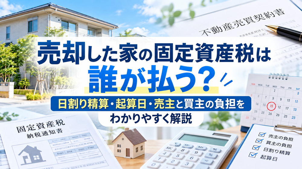 売却した家の固定資産税は誰が払う？日割り精算・起算日・売主と買主の負担をわかりやすく解説の画像