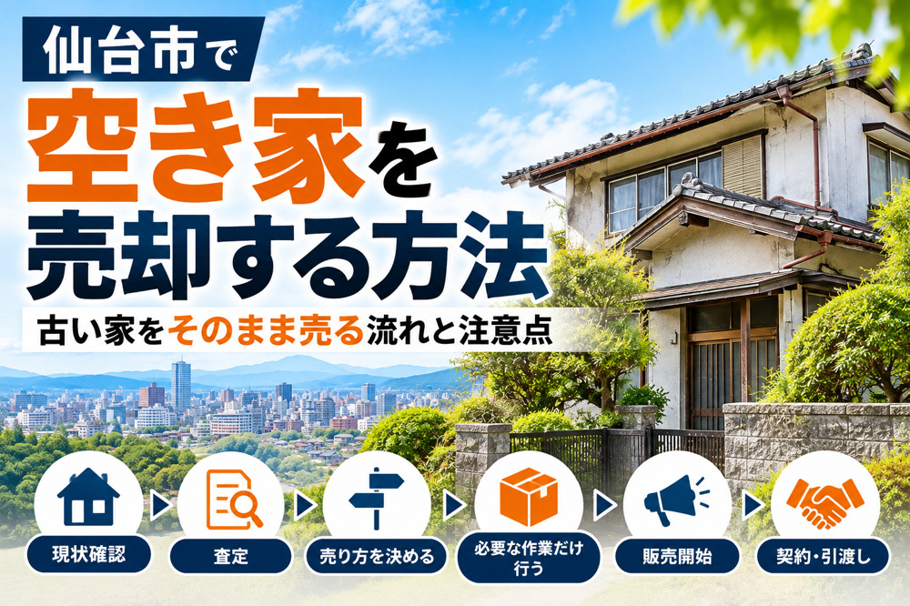 仙台市で空き家を売却する方法｜古い家をそのまま売る流れと注意点の画像