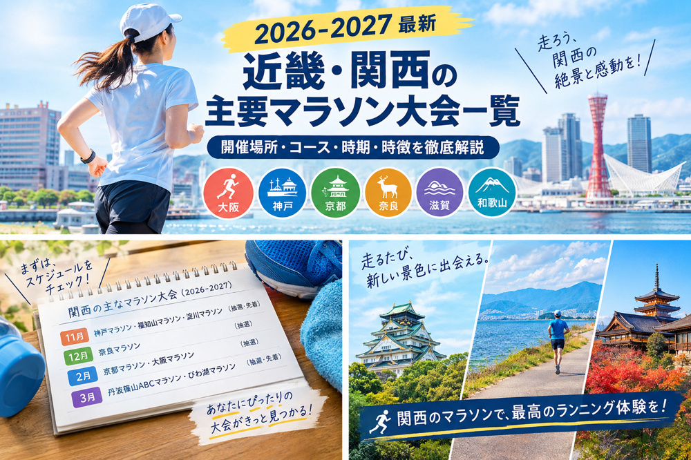 関西の主要マラソン大会一覧をご紹介。の画像