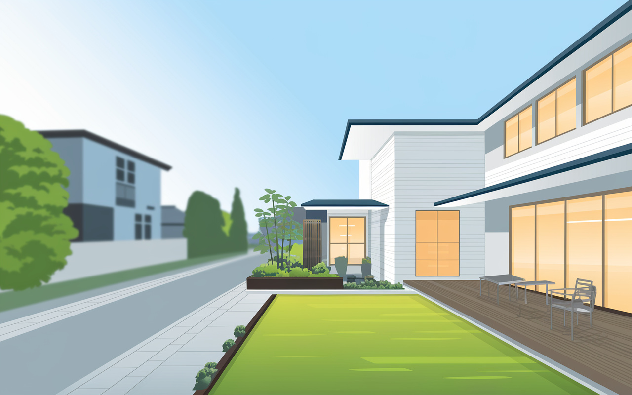 庭付き郊外の新築戸建てで叶える暮らし！アウトドアもリモートワークも快適にする方法の画像