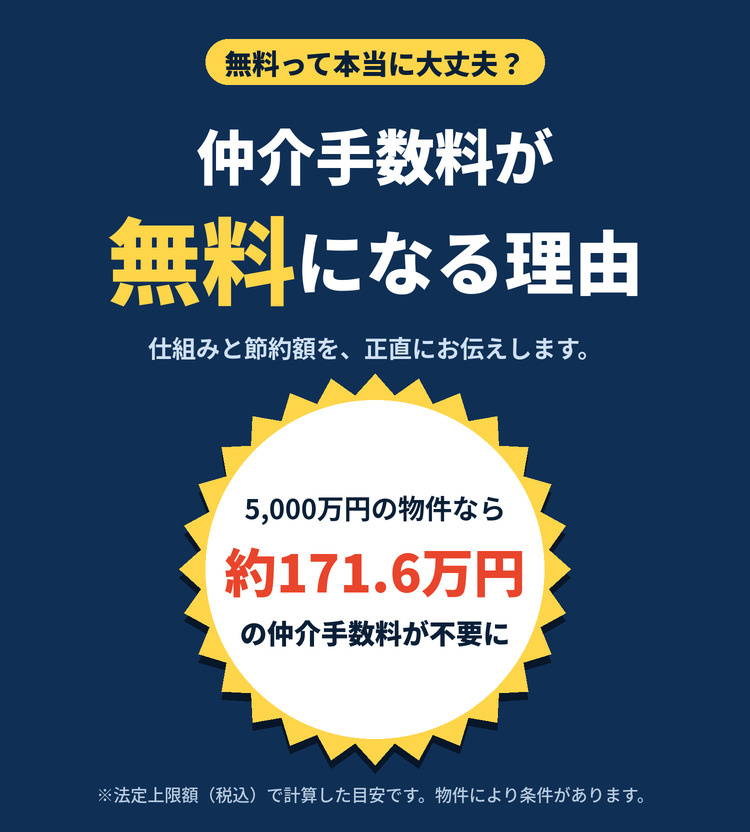 ★仲介手数料無料になる理由★の画像