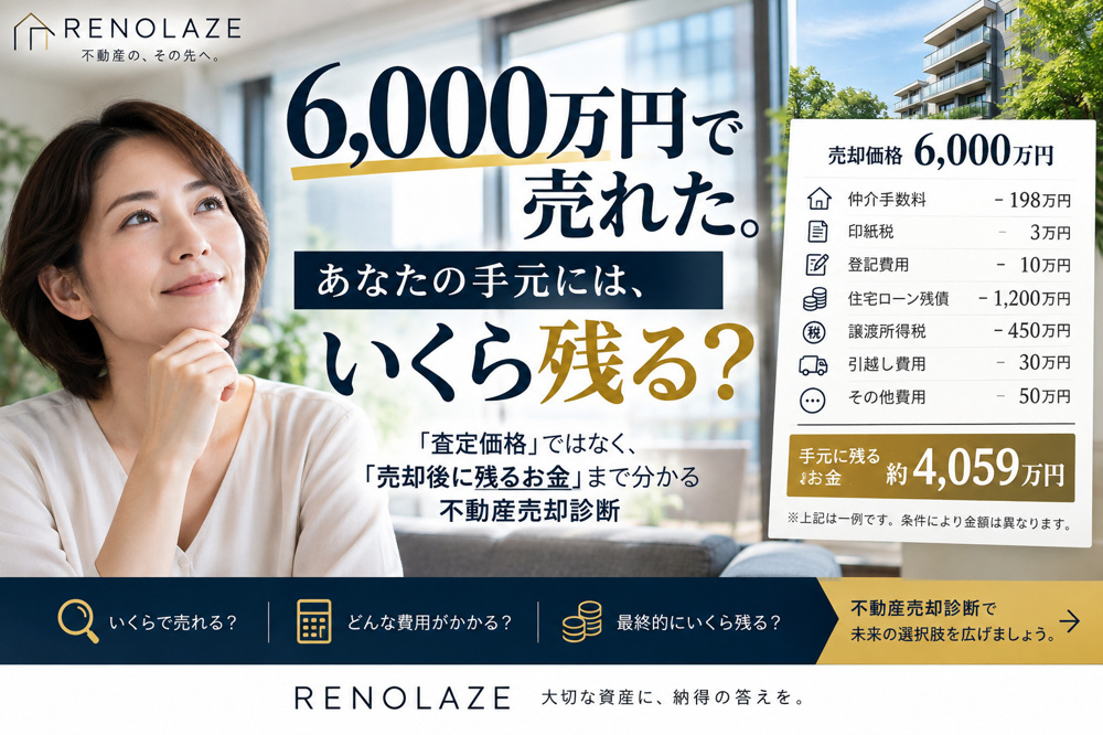 査定価格だけ見ていませんか？本当に大切なのは「売却後に残るお金」です。の画像