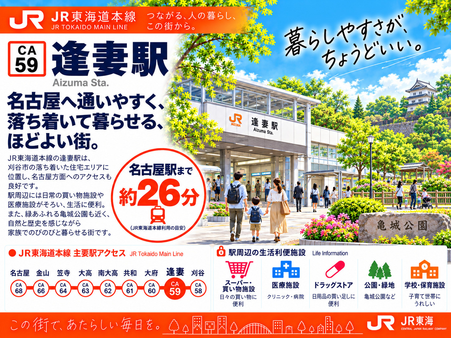 JR東海道本線「逢妻駅」は住みやすい?刈谷3分・請願駅・静かな住環境を解説の画像