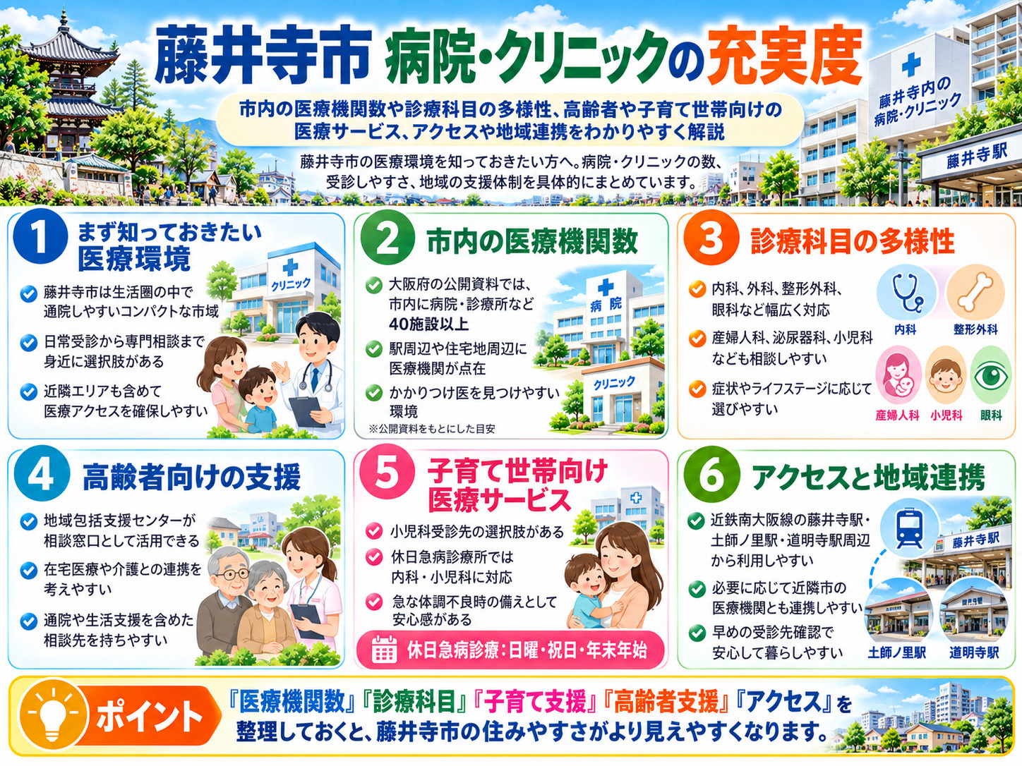 【更新版】藤井寺市で病院やクリニックを探すなら?医療機関の選び方や地域の特徴もご紹介の画像