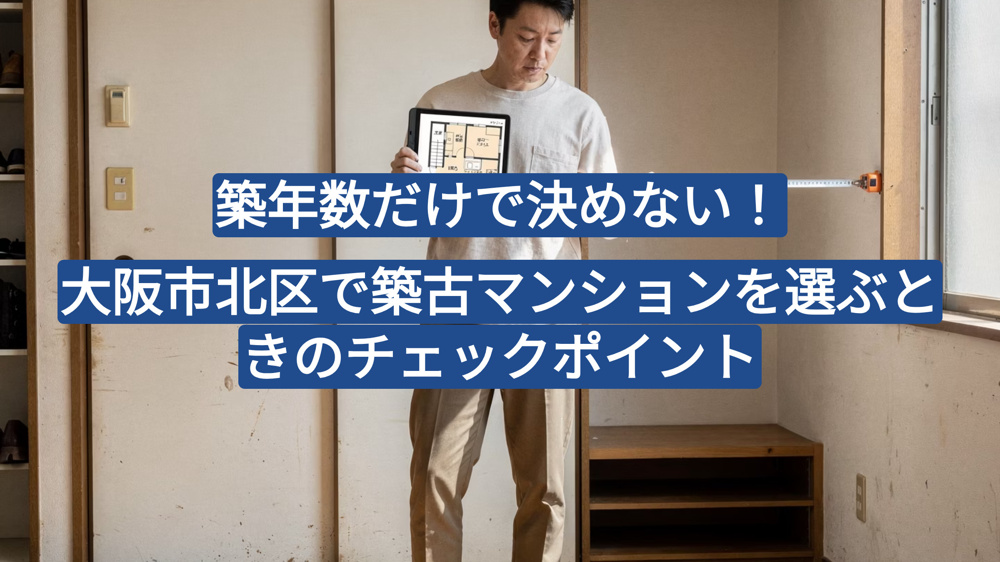 築年数だけで決めない！大阪市北区で築古マンションを選ぶときのチェックポイントの画像