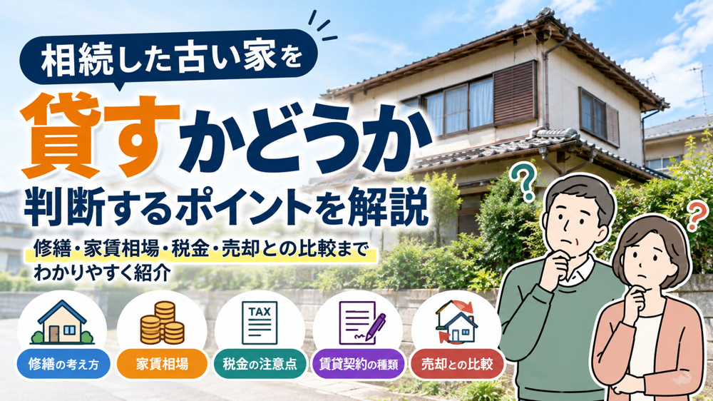 相続した古い家を貸すときの注意点は？名義変更・修繕・税金まで解説の画像