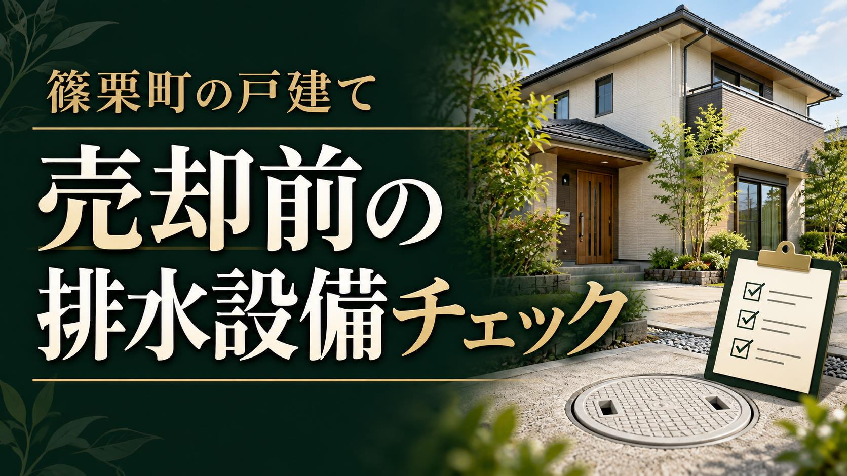 篠栗町の戸建て売却|下水道・浄化槽の確認と費用負担の決め方の画像