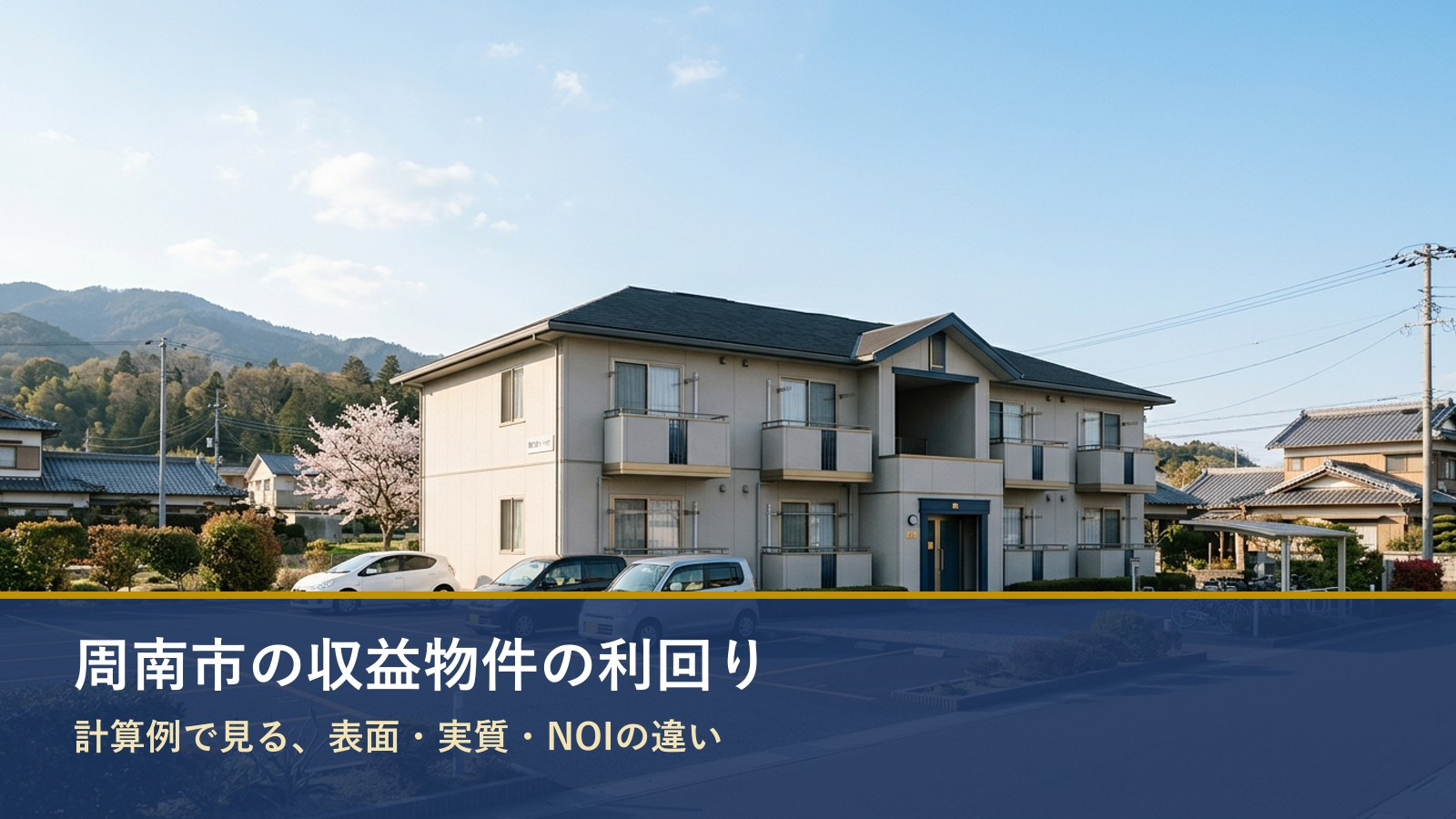 周南市の収益物件の利回り|計算例で見る表面・実質・NOIの画像