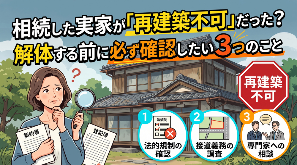 相続した実家が「再建築不可」？売却と解体の注意点の画像