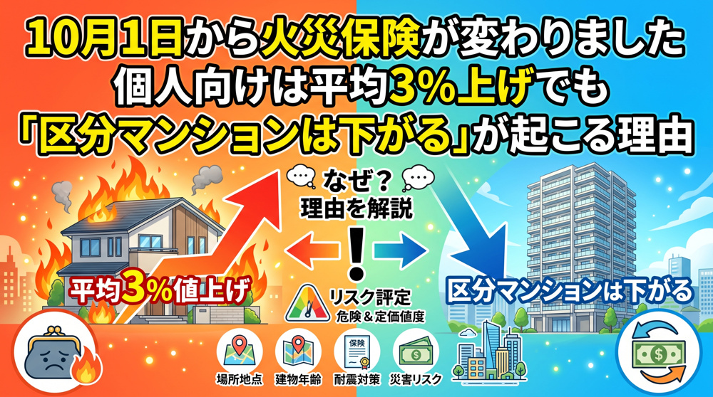 火災保険10月改定、個人は平均3%上げ「下がる」例もの画像