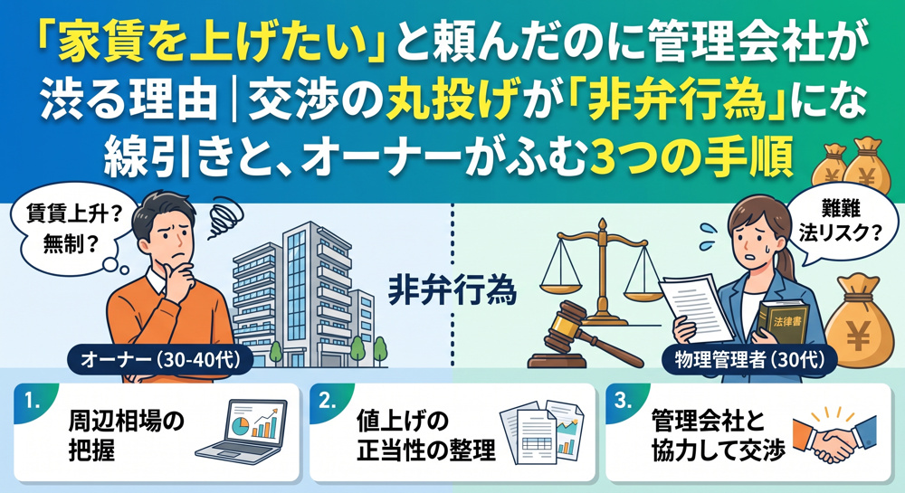「家賃値上げ」管理会社に丸投げNG？罰金300万円の線引きの画像