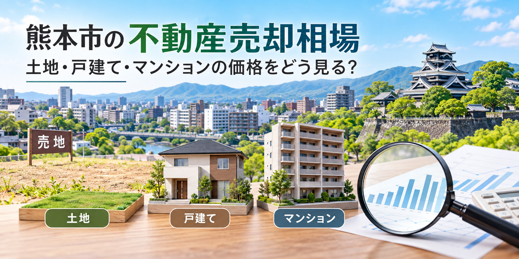 熊本の不動産売却相場　～土地・戸建て・マンションの価格をどう見る？～の画像