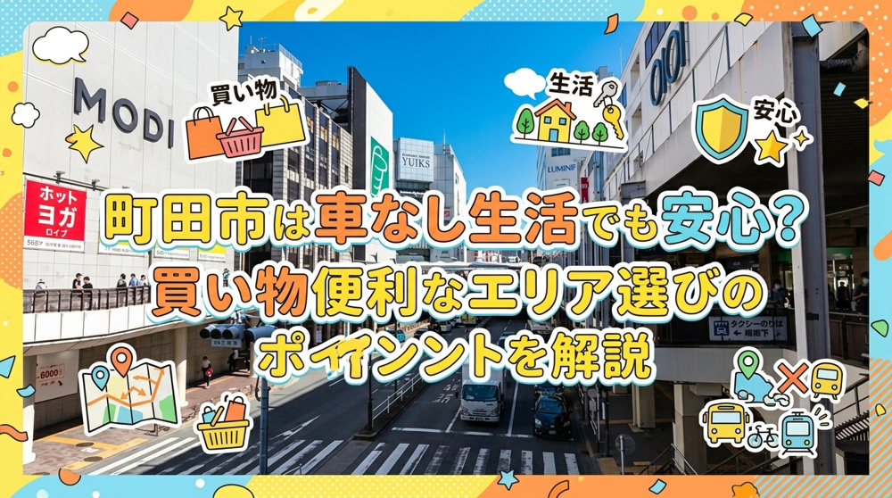 町田市は車なし生活でも安心？買い物便利なエリア選びのポイントを解説の画像