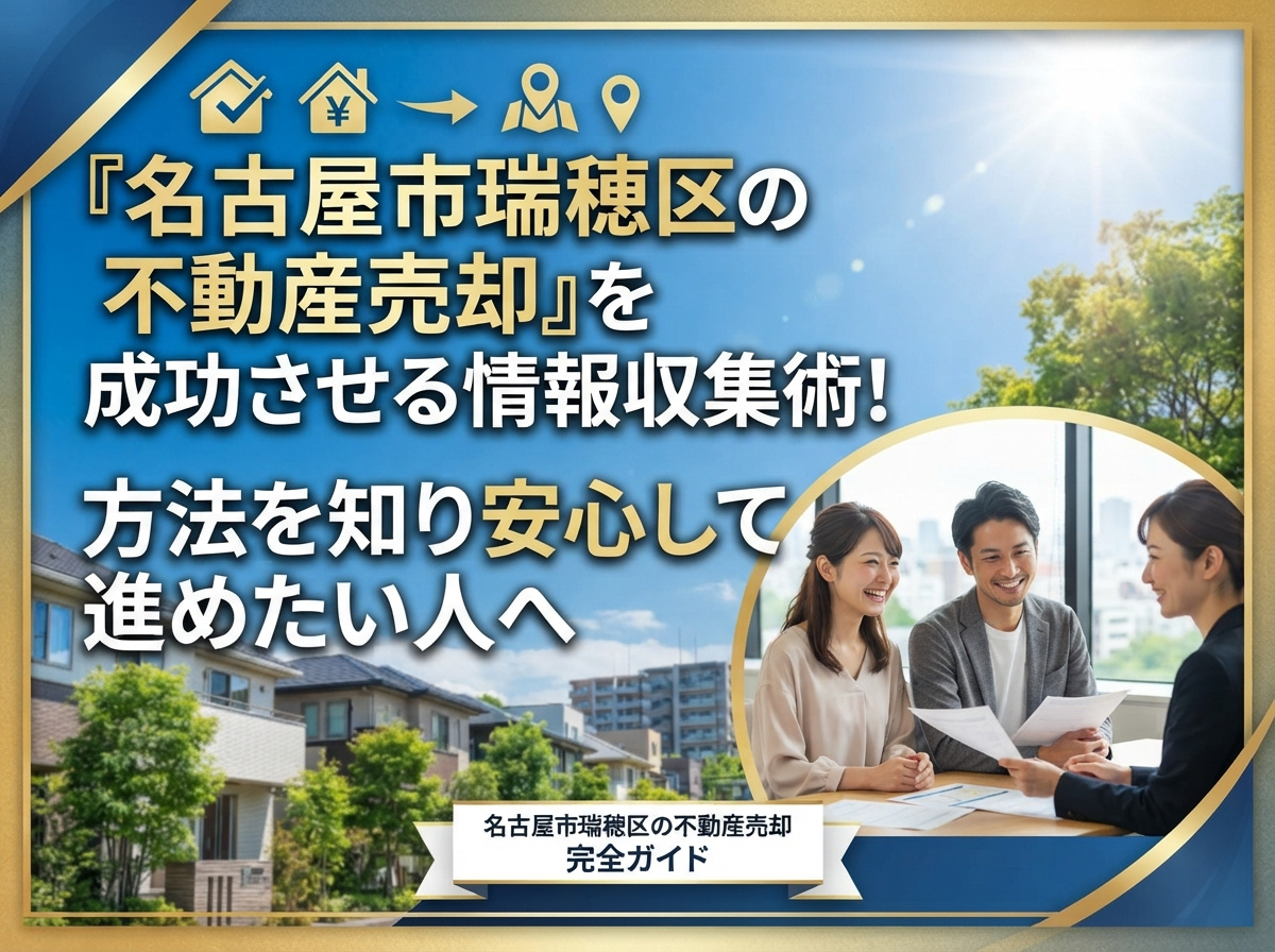 『名古屋市瑞穂区の不動産売却』を成功させる情報収集術！方法を知り安心して進めたい人への画像