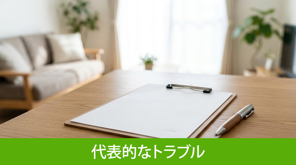 残置物による代表的なトラブル