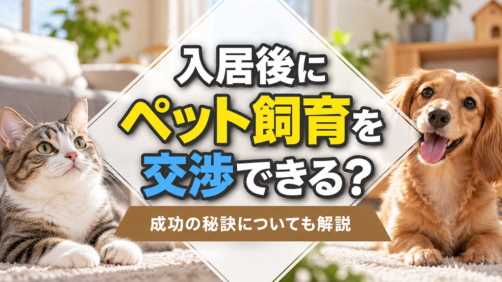 入居後にペット飼育を交渉できる？成功の秘訣についても解説の画像