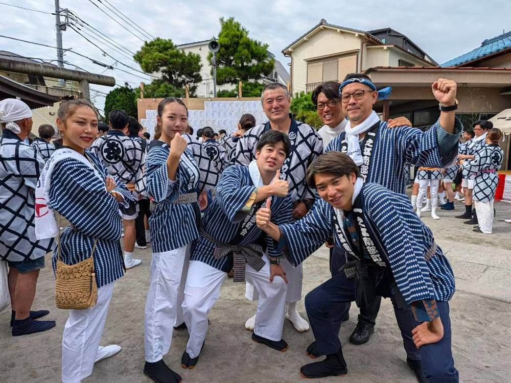 一之江地域の祭りに参加しました御神輿の画像