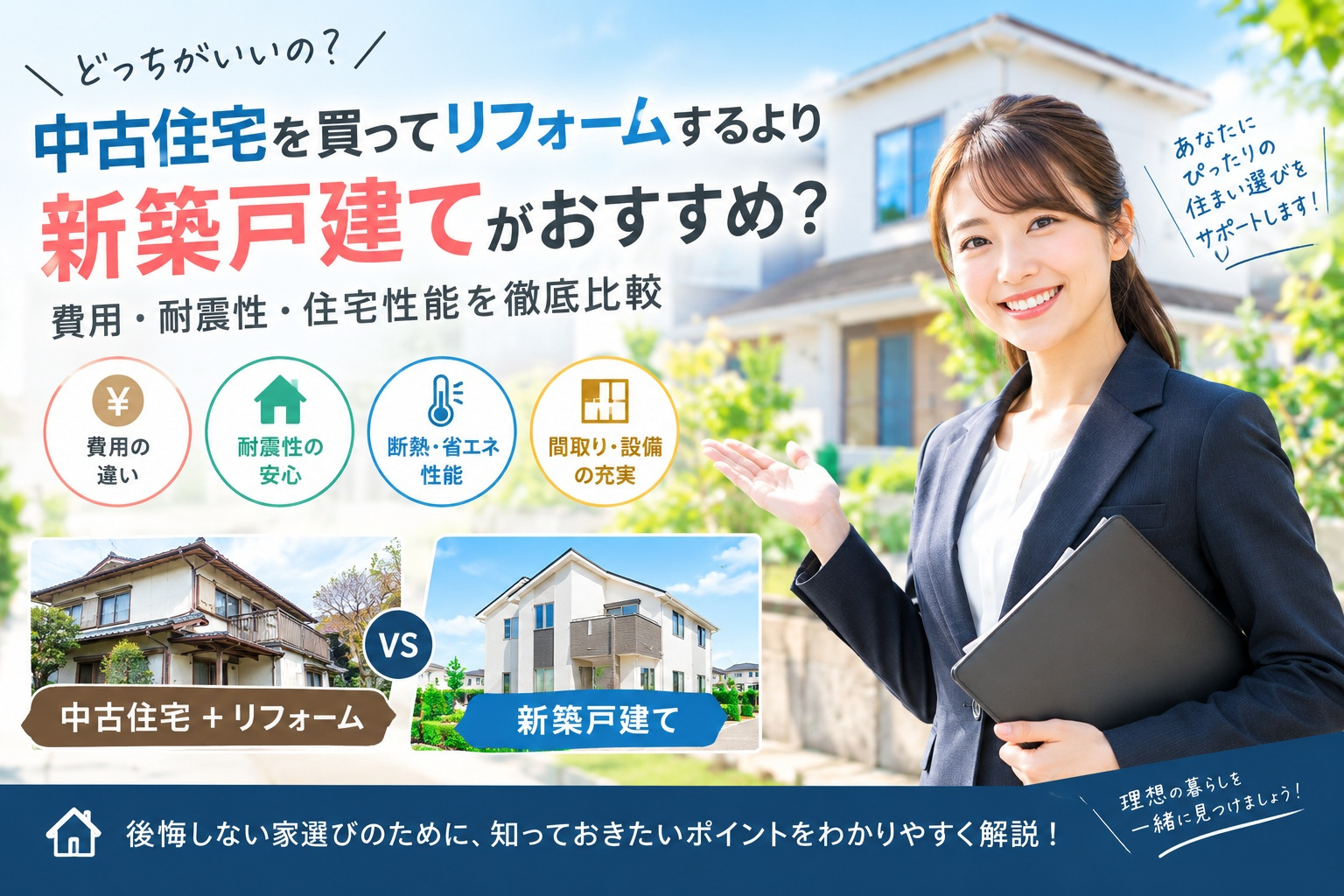 中古住宅購入とリフォーム費用の総額は?新築との比較で失敗しない判断軸を解説の画像