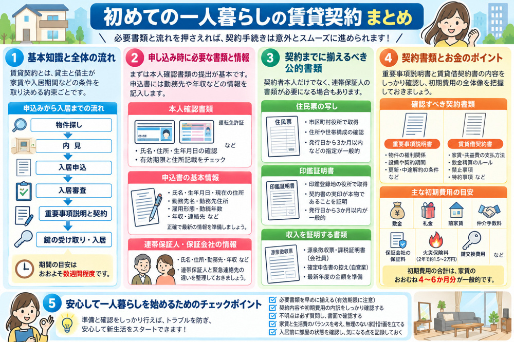 賃貸契約が初めての人必見？一人暮らしで必要書類を整理する方法の画像