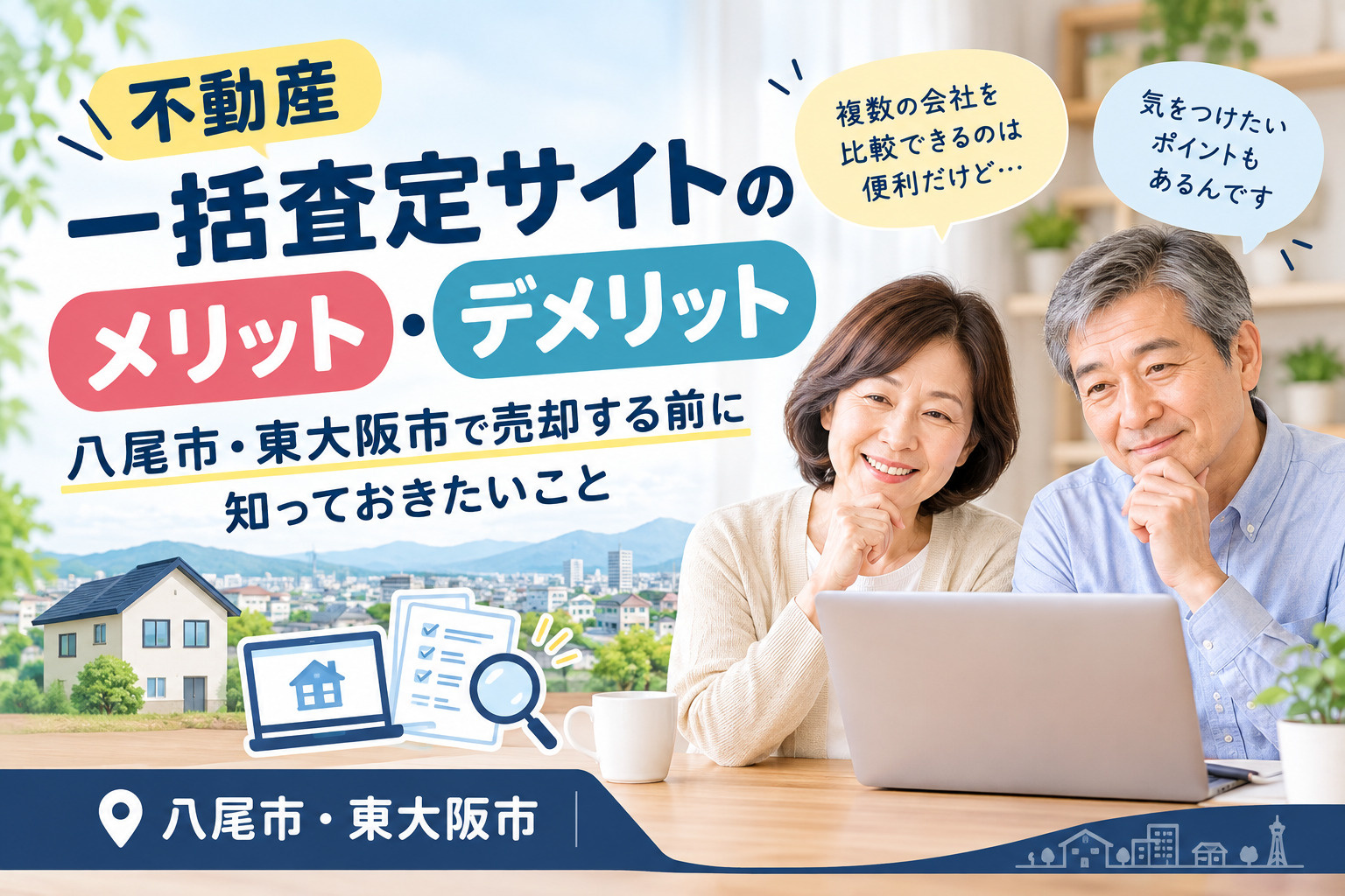不動産一括査定サイトのメリット・デメリット｜八尾市・東大阪市で売却する前に知っておきたいこと