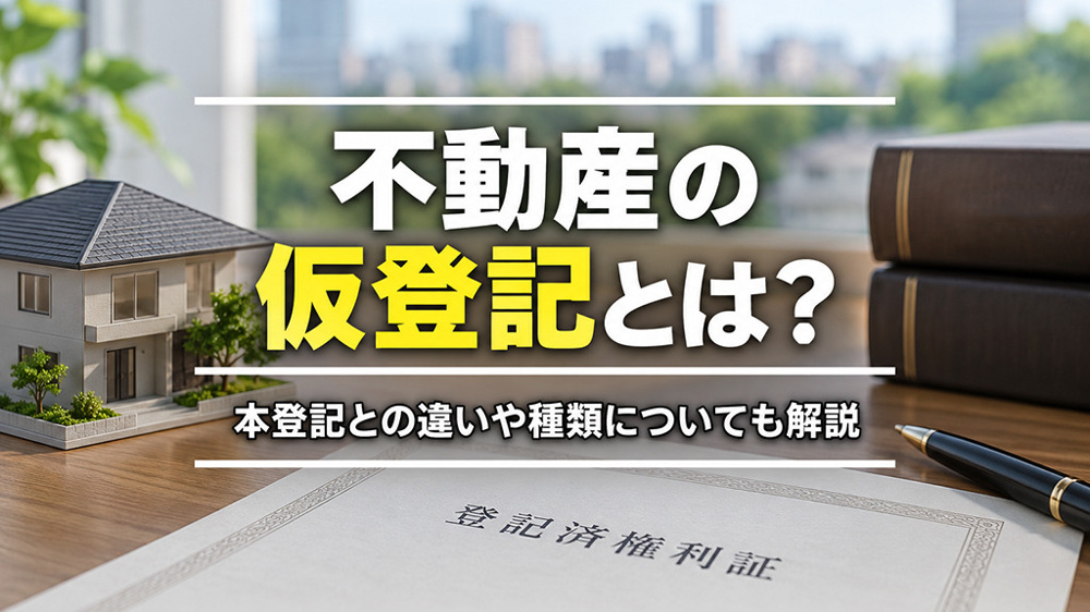 不動産の仮登記とは？本登記との違いや種類についても解説の画像